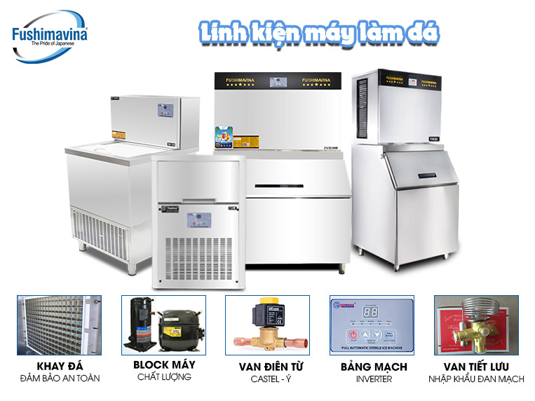 Tổng hợp 11 phụ kiện máy làm đá viên quan trọng nhất