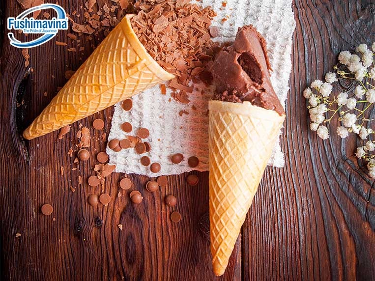 Hình ảnh kem tươi ốc quế mát mắt, thơm ngon, phổ biến tại Việt Nam