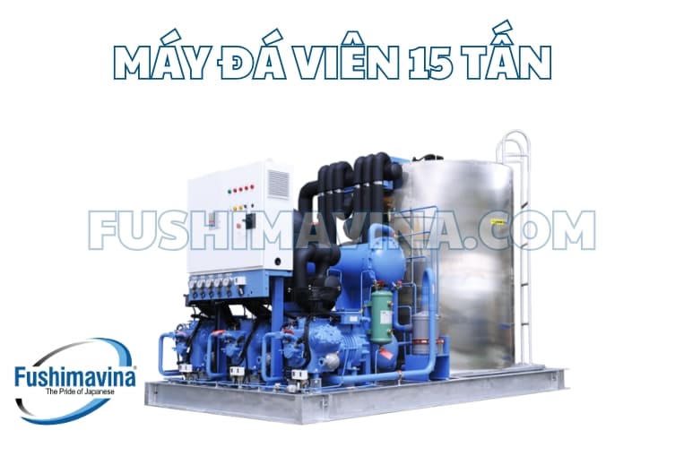 Máy làm đá viên 15 tấn /ngày làm đá sạch, năng suất lớn
