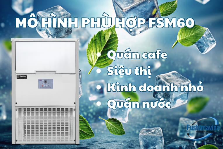 mô hình bán nước phù hợp máy đá 60kg