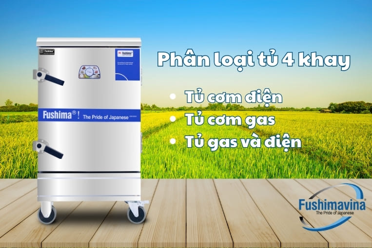 phân loại tủ nấu cơm 4 khay fushima