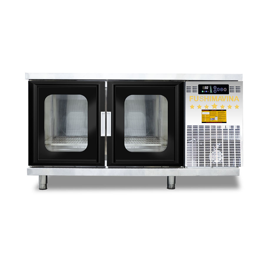 Bàn Lạnh 2 Cánh Kính 1m2 Quạt Gió