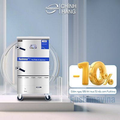 Tủ nấu cơm bằng gas 6 khay - Tủ cơm Fushima