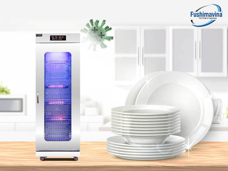 tủ sấy bát cánh kính 600l 2 lớp