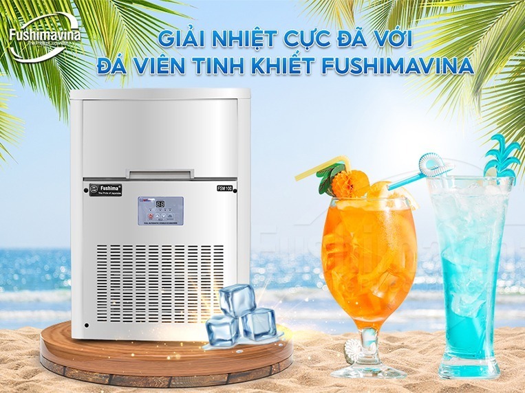 mua máy làm đá viên kích thước nhỏ