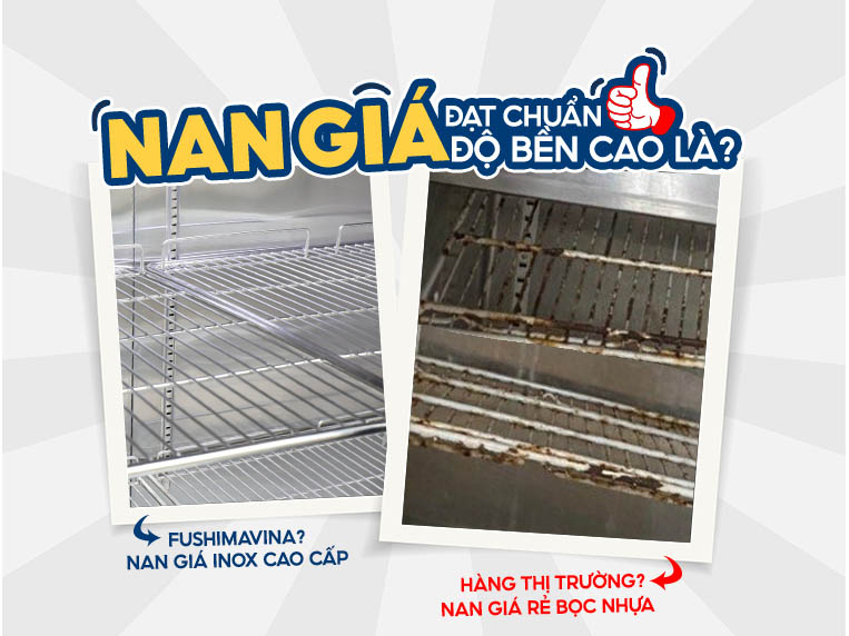 Tủ được làm với chất liệu inox cao cấp, không bị han gỉ theo thời gian
