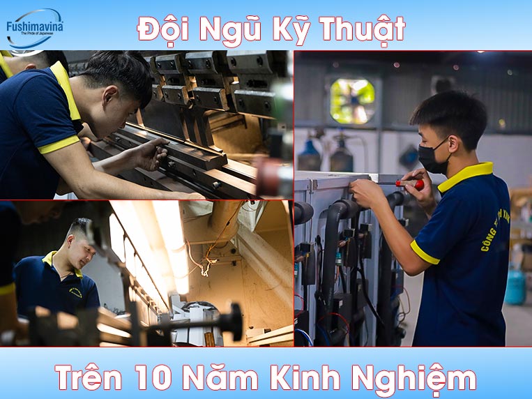 Đội ngũ kĩ thuật hơn 10 năm kinh nghiệm trong nghề