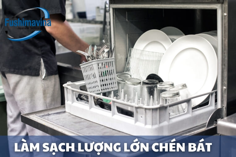 làm sạch lượng lớn bát đũa nhanh chóng