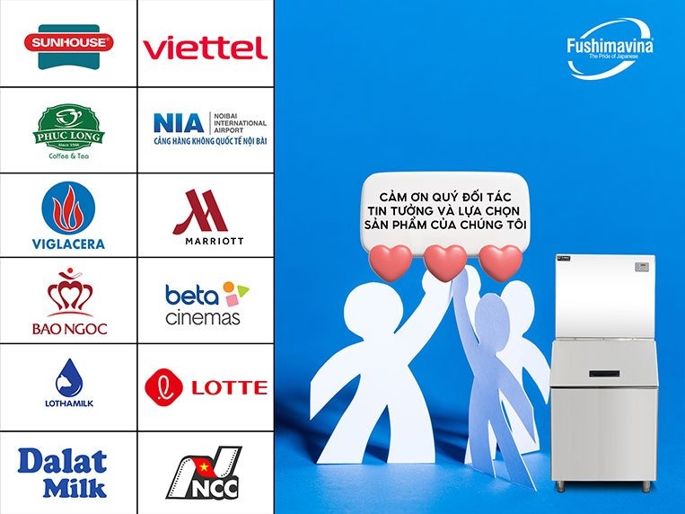 Một số khách hàng lớn đã và đang sử dụng bếp từ công nghiệp 20kw đơn xào trực tiếp Fushima