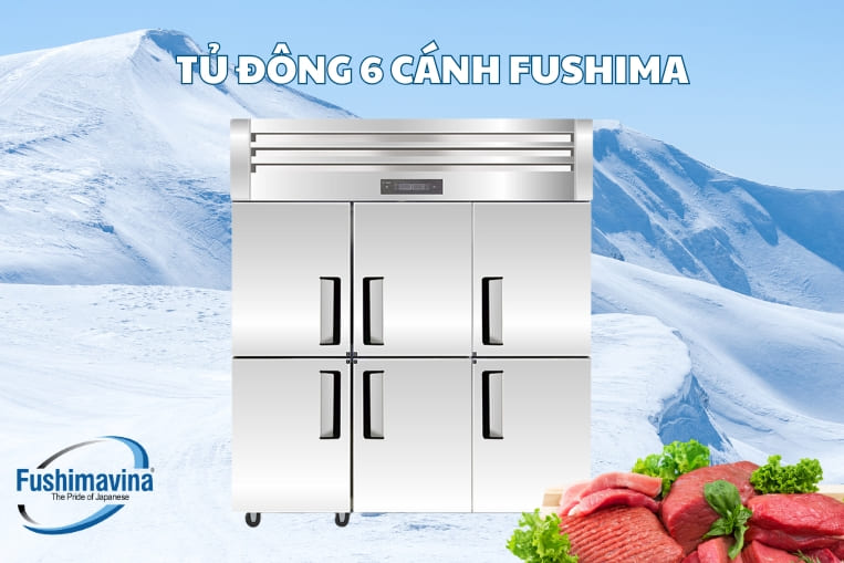 Tủ đông 6 cánh công nghiệp Fushima, giá cả tốt số 1