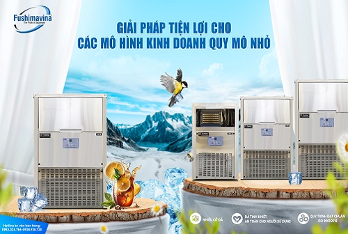 Máy làm đá Fushima loại nào phù hợp với mô hình kinh doanh nhỏ? Đánh giá ưu điểm