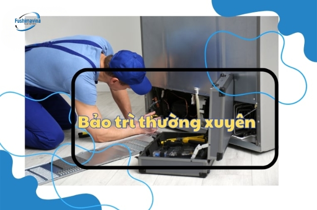bảo dưỡng tủ mát định kỳ tránh bị đóng tuyết.