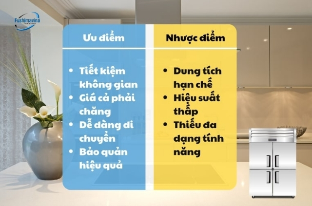 Ưu và nhược điểm các dòng tủ cấp đông cỡ nhỏ.