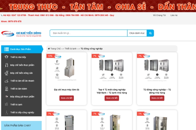 Mua tủ đông lạnh công nghiệp tại Cơ khí Viễn Đông