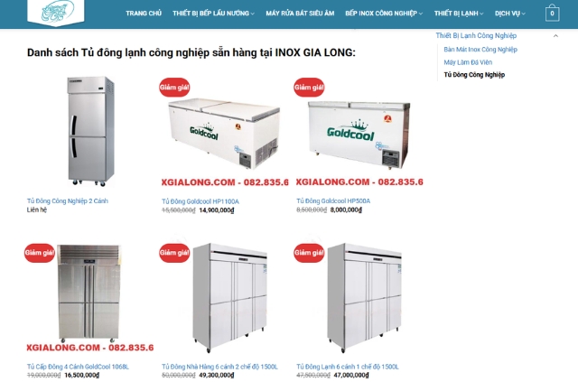 Mua tủ đông lạnh công nghiệp tại Inox Gia Long