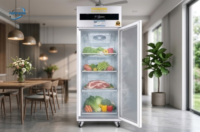 Gợi ý 3 mẫu tủ lạnh trưng bày thực phẩm bán chạy từ Fushimavina 9 Tủ mát 1 cánh kính FSM-TMCKQ600