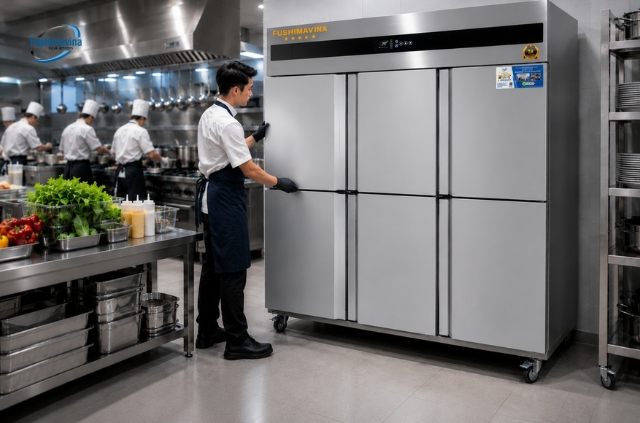 #4 Mẫu tủ mát nhà hàng được ưa chuộng nhất từ Fushimavina 12 Tủ mát 6 cánh quạt gió Fushimavina