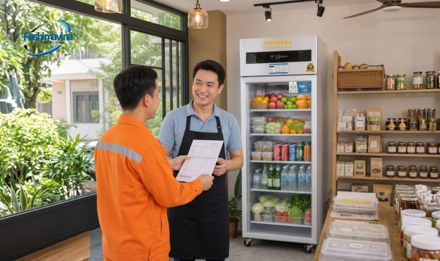 Máy nén ổn định kết hợp gas R290 giúp giảm chi phí vận hành.