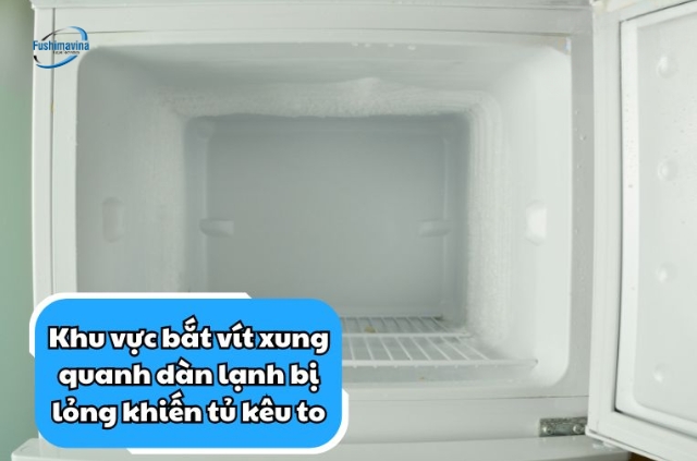 Vì sao tủ đông kêu to? 9 lỗi thường gặp và cách khắc phục 14 Do các vị trí bắt vít khu vực dàn lạnh bị lỏng.