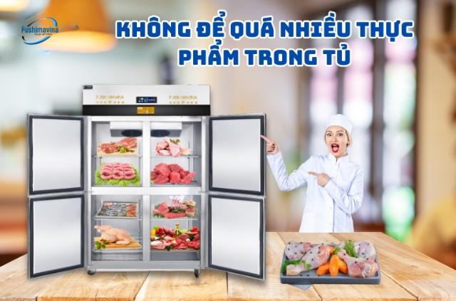 Không để quá nhiều thực phẩm trong tủ