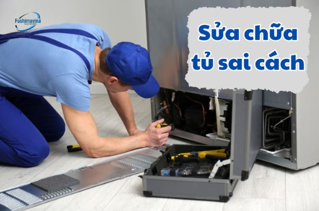 Do quá trình sửa chữa tủ đông sai cách, thay thế thiết bị không tương thích