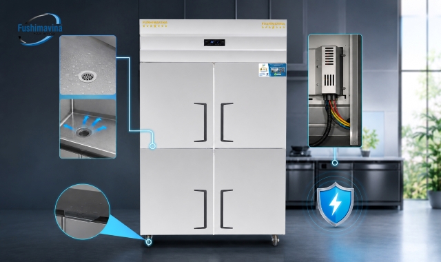 Dây sấy quanh cửa giúp viền tủ ít bị ẩm và duy trì độ kín.