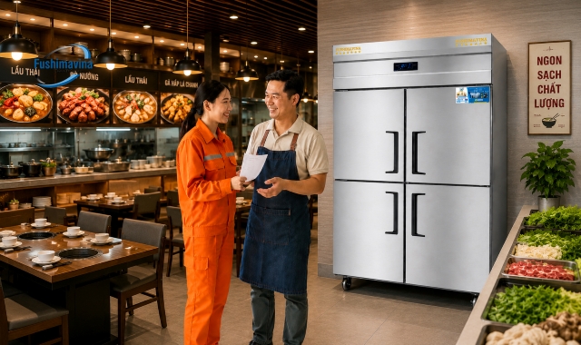 Bộ điều khiển Inverter quản lý nhiệt độ và máy nén của tủ đông FSM-TD4C.