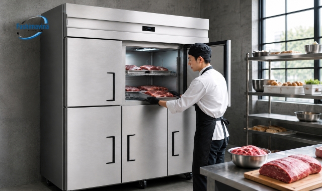 Những mô hình nên sử dụng tủ đông 6 cánh lạnh trực tiếp dung tích 1500L.