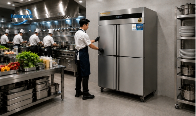 Chất liệu Inox phù hợp với môi trường bếp nhiều độ ẩm và dầu mỡ.