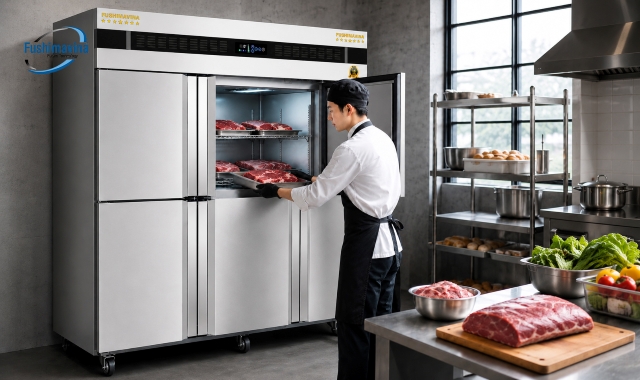Quạt đối lưu phân phối hơi lạnh đồng đều đến mọi tầng chứa.