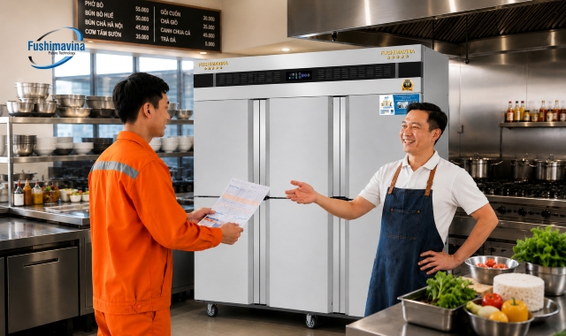 Bảng điều khiển điện tử thông minh của tủ cấp đông FSM-TDQ1600.