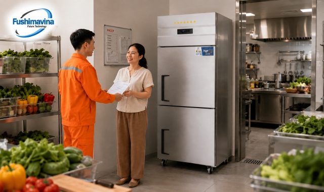 Tủ Mát 2 Cánh Lạnh Trực Tiếp 24 Hệ thống tự ngắt khi đạt nhiệt độ cài đặt, hạn chế điện năng tiêu thụ.