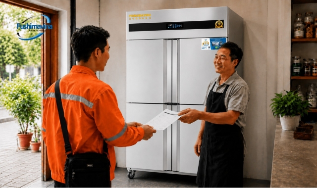 Tủ mát FSM-TMQ1000 giữ nhiệt ổn định và hỗ trợ tiết kiệm điện năng.