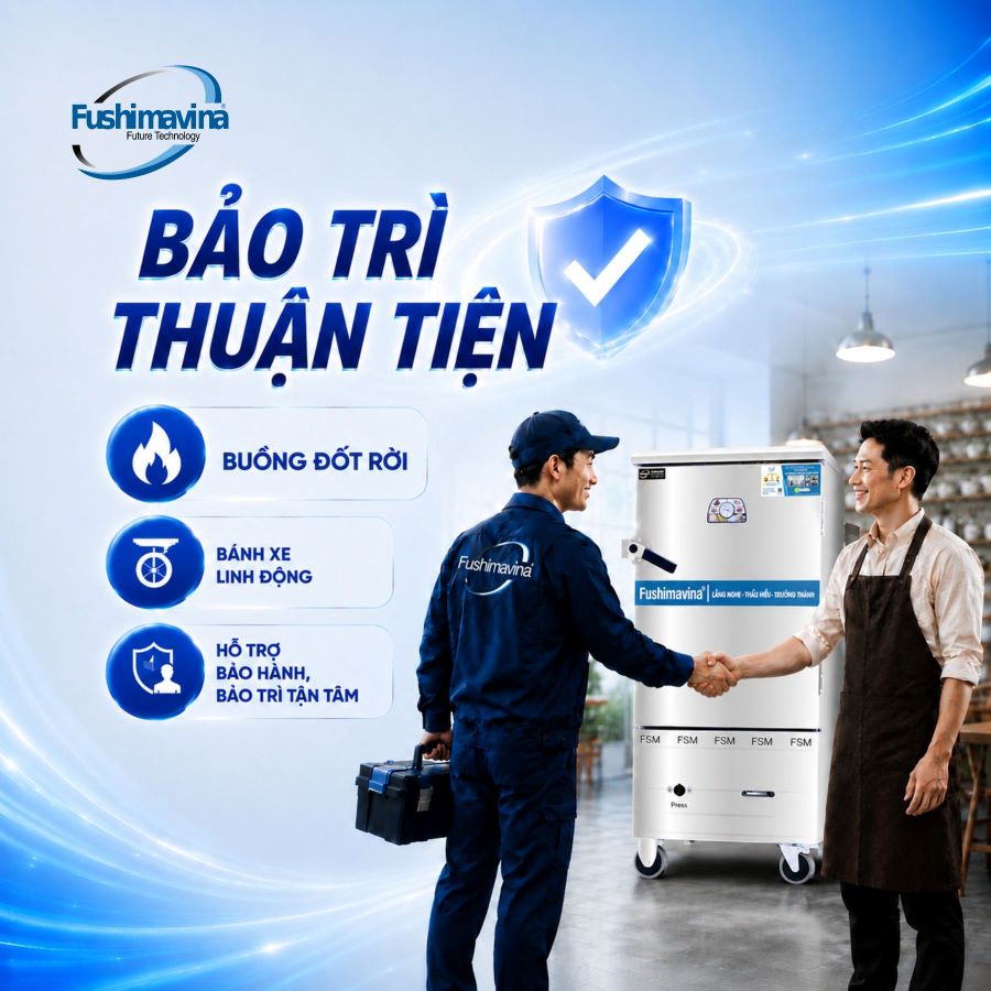 Tủ Nấu Cơm Gas Điện 6 Khay 12 bao-tri-thuan-tien-tu-nau-com-gas-va-dien-6-khay