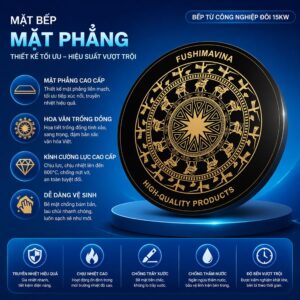 Bếp từ Công Nghiệp Đôi 15KWx2 Mặt Phẳng Fushimavina 14 bep-tu-cong-nghiep-doi-15kwx2-mat-phang-3