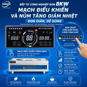 Bếp Từ Công Nghiệp Đôi 8KWx2 Mặt Phẳng 14 bep tu cong nghiep doi 8kw phang (3)