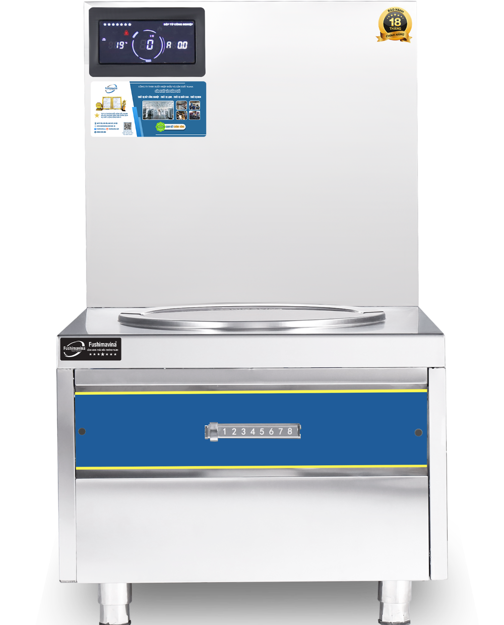 Bếp Từ Công Nghiệp Đơn 12KW Mặt Phẳng 8 bep-tu-cong-nghiep-don-12kw-mat-phang-1