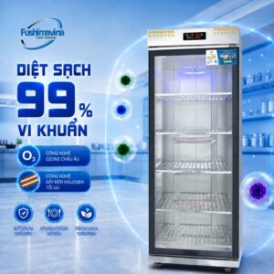 Tủ sấy bát cánh kính 600L 1 lớp 18 fsm tsb-1ck1l-khu-khuan-sach