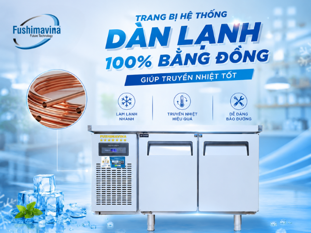 Tủ bàn mát 1m5 lạnh trực tiếp 24 fsmblci1m5-dan-lanh-ong-dong