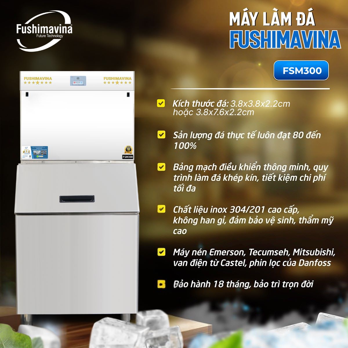 Máy làm đá 300kg đá bia 8 may-lam-da-300kg-da-bia-8