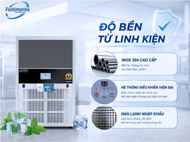 Máy làm đá viên 100kg đá bia 32 may-lam-da-bia-100kg-co-linh-kien-ben-bi
