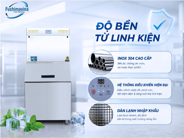 Máy làm đá 300kg đá bia 26 may-lam-da-bia-300kg-su-dung-linh-kien-ben-bi