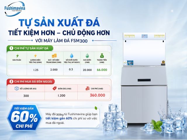 Máy làm đá 300kg đá bia 25 may-lam-da-bia-300kg-tiet-kiem-chi-phi
