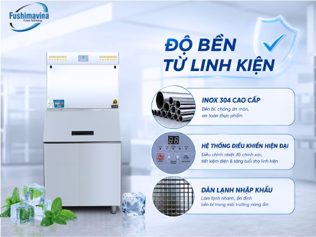 Máy làm đá viên 500kg đá bia 25 may-lam-da-bia-500kg-linh-kien-nhap-khau