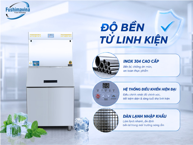 Máy làm đá viên 500kg đá bia 23 may-lam-da-vien-500kg-linh-kien-nhap-khau