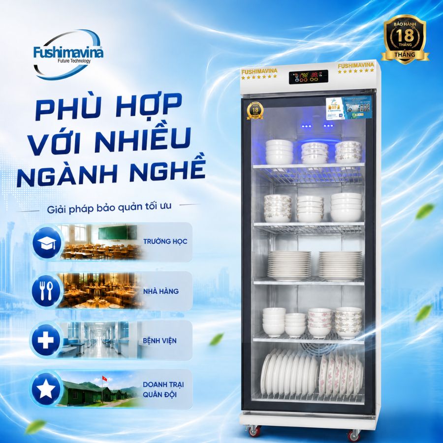 Tủ sấy bát cánh kính 600L 2 lớp quạt gió 10 mo-hinh-su-dung-tu-say-bat-dia-quat-gio-600l-2-lop