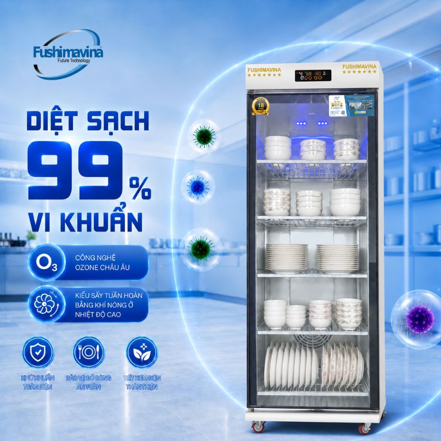 Tủ sấy bát cánh kính 600L 2 lớp quạt gió 9 model-fsm-tsbqg-1ck2l-tiet-trung-khu-khuan