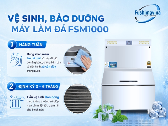 Hướng dẫn sử dụng máy làm đá uống bia 1000kg