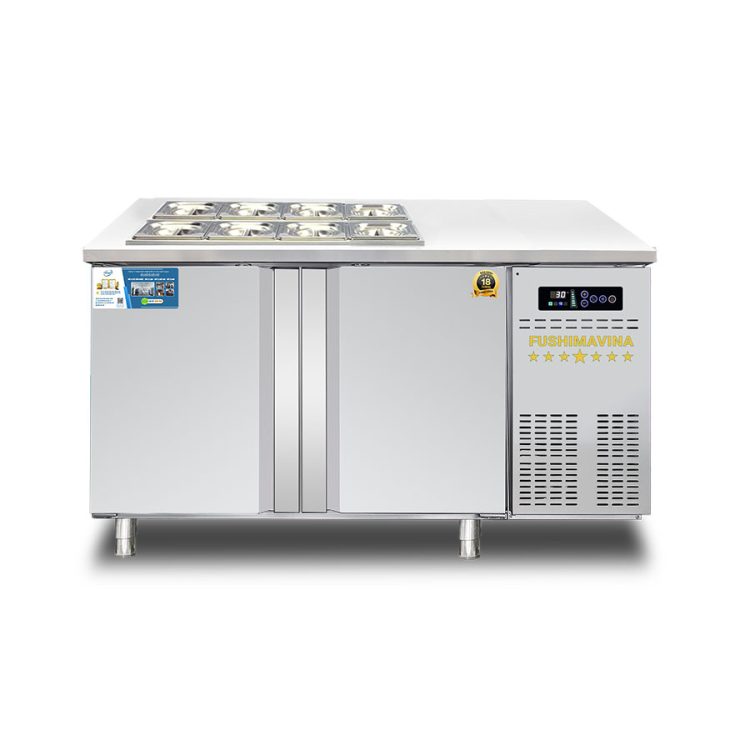 Bàn Salad 1m5 Cánh Inox