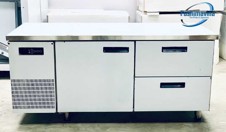 Bàn Lạnh 1 Cửa 2 Ngăn Kéo 9 bàn lạnh 1 cửa 2 ngăn kéo có kích thước nhỏ gọn tiết kiệm không gian